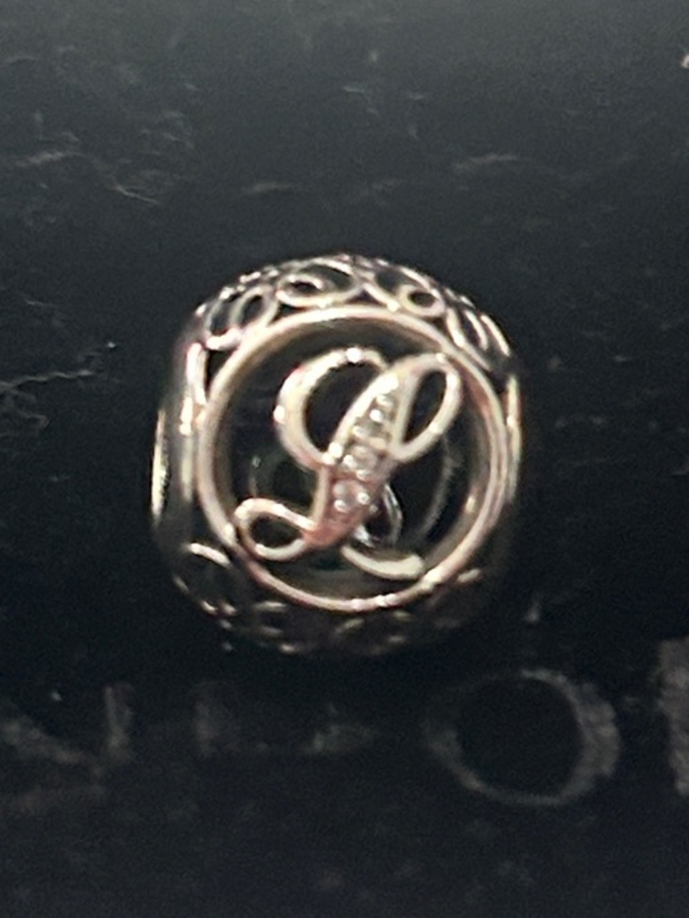 Pandora Silver Filigree Initial L Charm - Silver